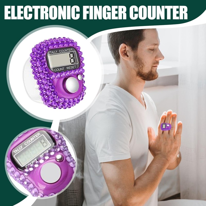 Electronic Finger Counter - LCD Display Counting Clicker | Resettable