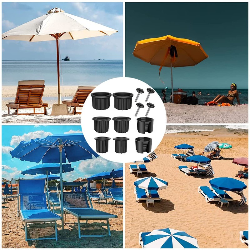 12 Pcs Patio Umbrella Base Parts, Plastic Parasol Stand Replacement