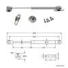 1Pcs 20/30/40/50/60/80/100N Door Hydraulic Spring Gas Strut, Gas Strut Lift