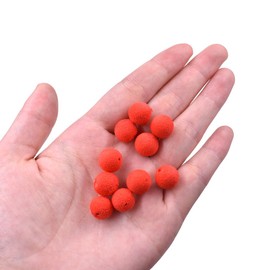 30pcs 12mm Smell Carp Fishing Bait Boilies Eggs / 4 Flavors Floating Ball Beads Feeder Artificial Carp Baits Lure (Red-Strawberry（12mm）)