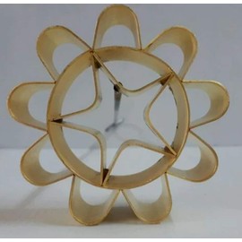 Dok Jok Brass Mold Thai Crispy Lotus Blossom Cookies Sunflower Cookie Maker Lotus Flower Biscuit 4.13 In. (Large)