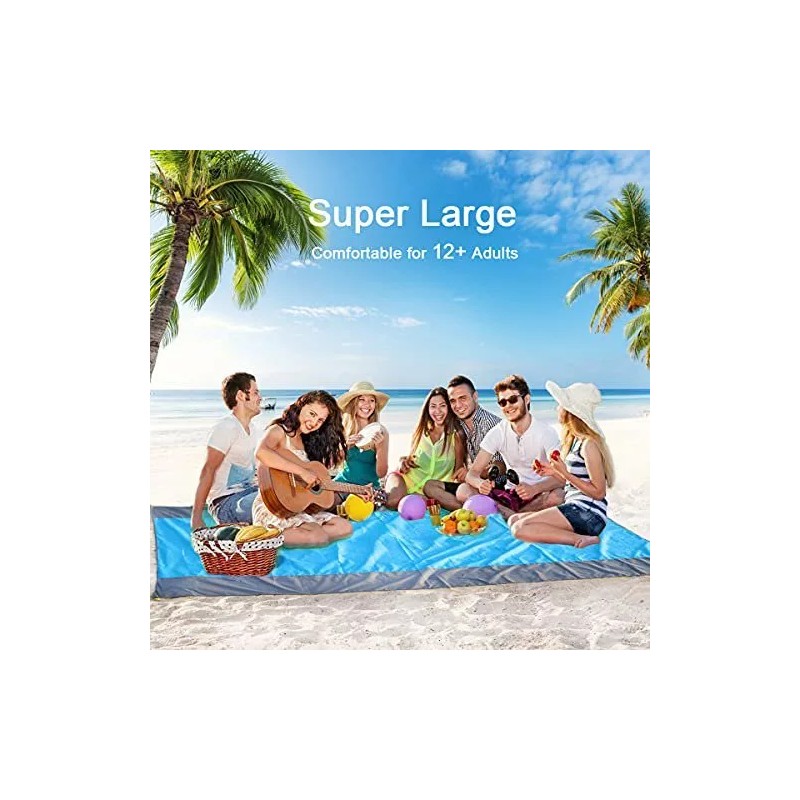 Aomais Sandproof Beach Blanket, Extra Large Oversized 10x8.4ft Beach Mat