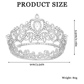 XFSRG Women's Tiara with Crystals Light Luxury and Elegance for Weddings and Special Occasions Crown, Gold, Agate