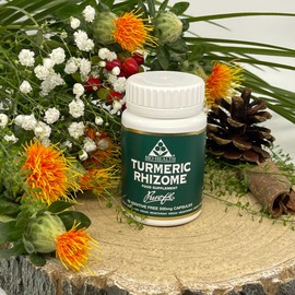 Bio-Health Turmeric Rhizome 500mg Herbal Food Supplement for General Health, Joints Support and Management of Inflammatory Conditions, Additive Free 60 Capsules