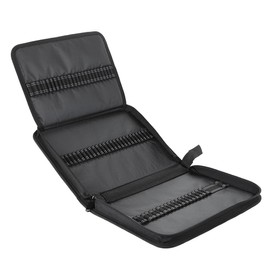 Buntstiftetui mit 36 Löchern, große Kapazität, für Buntstifte, professionell, Nylon, wasserdicht, für Erwachsene, Kinder, Künstler, Schwarz , 72Trous, Federmäppchen