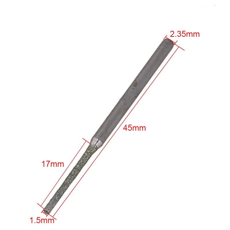 BQLZR 1.5MM Silver Extended Gems Drill Bits Bowlder Pearls Jewelry