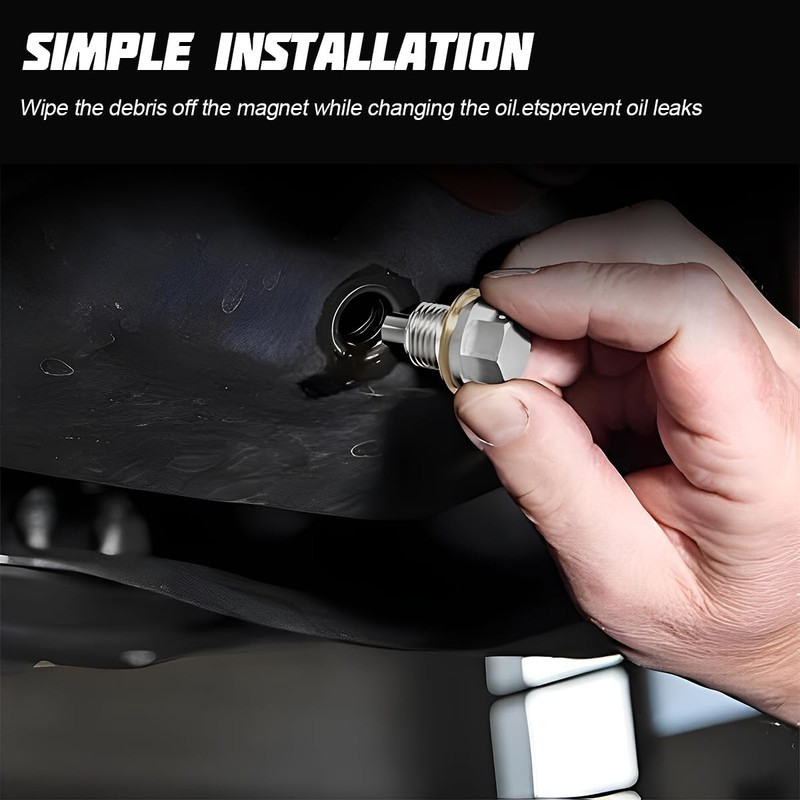 CGEAMDY Magnetic Oil Drain Plug of Modification of Titanium Alloy,