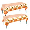 Orielis Plastic Thanksgiving Tablecloths 2 Pack - Fall Table Cloth