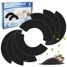 Cunina 8-Pack Carbon Filters for Litter-Robot 4, Activated Carbon Litter Box Filter Compatible with Litter-Robot 4 Self Cleaning Cat Litter Box Filters Replacement Charcoal Accessories