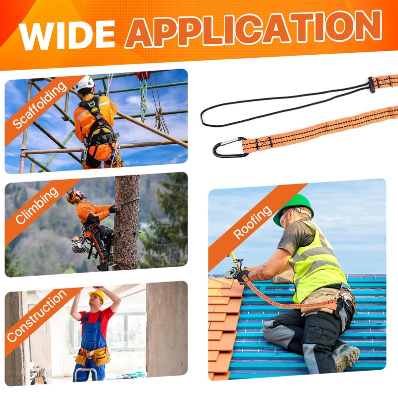 Supkiir 10 Pcs Tool Lanyard, Safety Tool Lanyard with Carabiner,