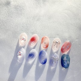 Christmas Aurora color selection (pink blue) - Almond / 크리스마스 오로라  컬러 선택 (핑크  블루) - 아몬드