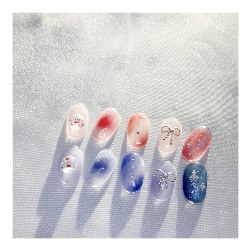 Christmas Aurora color selection (pink blue) - Almond / 크리스마스