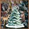 6 Sheets Christmas Window Stickers Animals Christmas Window Clings Stained