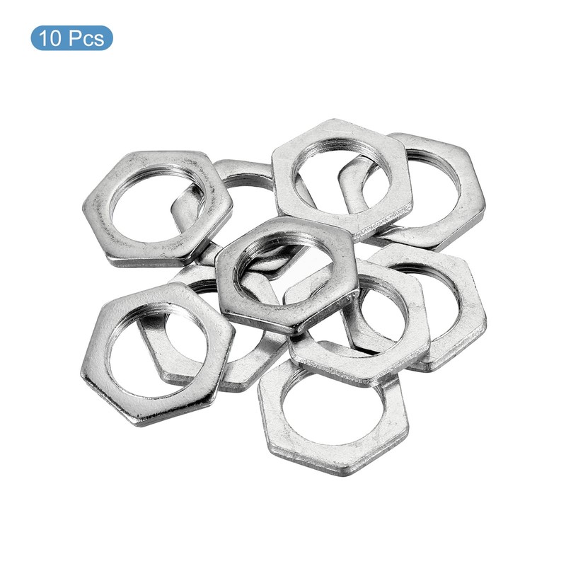 PATIKIL 10pcs M16 x 1.0 Steel Hex Nuts Metric Thread