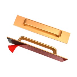 Skyscraper Self-Stick Instant Kitchen Cabinet Bathroom Drawer Closet Door Handle Pulls 2pcs/Set (133mm, Golden)