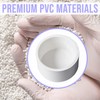 PVC Sch 40 End Cap SOC Solvent Weld, White, 1/2",