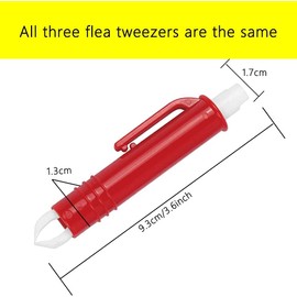PKQTOP Tick Remover Set for Dogs and Cats, Tick Tweezers Set of 3, Tick Removal in Seconds, Safe Tick Tick Tweezers for People and Animals