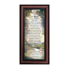 Frames of Mind 23rd Psalm Bible Verse from Psalm, 6" x 12", 7731 6x12 Walnut1