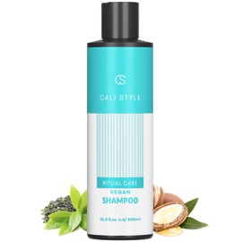 Cali Style Ritual Care Vegan Shampoo | 5-in-1 Benefits - Nourishing, Moisturizing, Hydrating, Cleansing, and Volumizing | With Green Tea, Argan Oil & Keratin | Sulfate & Paraben-Free (16.9 Fl. Oz)