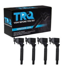 TRQ Ignition Coil Set 4 Piece Compatible with 2017-18 Alfa Romeo Giulia 18 Stelvio 19-20 Jeep Cherokee 18-19 Wrangler