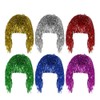 Garneck 6 Pcs Foil Tinsel Wigs Fancy Dress Shiny Wig