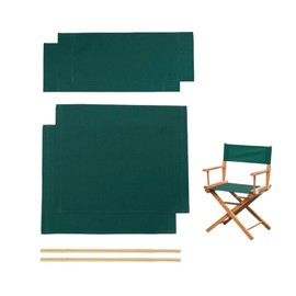 Wonafa 2 Set Director Chair Canvas Replacement with Wood Stick,21.2" L x 16.1" W/21.2X 7.8 Portable Replacement Cover Canvas for Directors Chair，Casual Director Chair Replacement Canvas (Army Green)