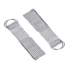 2PCS Crystal Rhinestone Diamond Curtain Tie Backs Curtain Rope,58cm Long Curtain Rope Holdbacks Decorative Voiles Tie for Home Bedroom Office Decorative Thick or Thin Curtain Decor