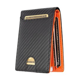 akddivve Men's RFID Blocking Wallet Short Tri-Fold Design Anti-Theft Card Holder with Multiple Slots for Daily Use Travel