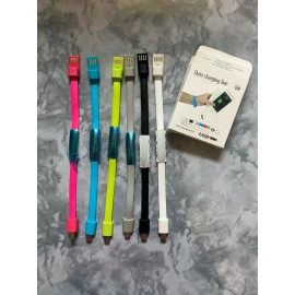 Unbranded/Generic Bracelet Flat Wire USB Charger Cable Data Cord For Android (Green)