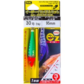 DUEL ST Easy Squid Fishing Set, SL 95mm, No. 30, Easy Slim, Easy Bait Metal