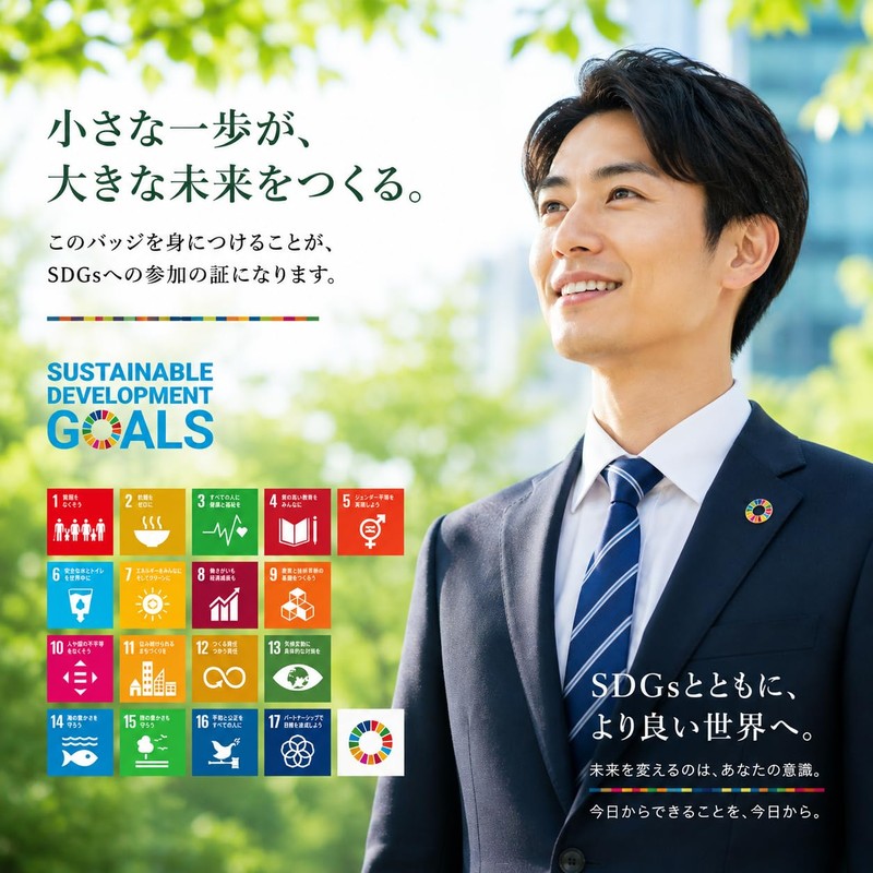 SDGs Badge (Diameter 20mm Small) Pin Badge SDGs SDGs Pin