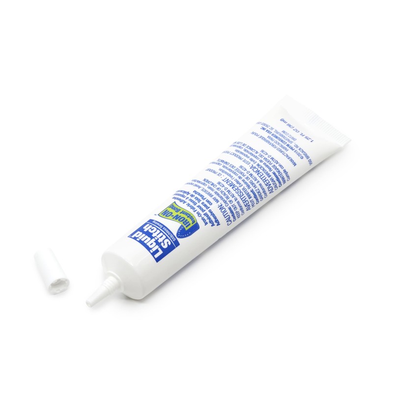 Dritz Liquid Stitch, 1.25 Fluid Ounce Iron-On Fabric Adhesive, White