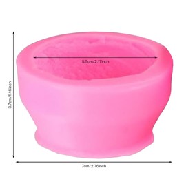 Uniquer 4 Pcs 3D Ice Cream Ball Shape Silicone Soap Moulds, Reusable Cookie Pastry Mould, Clay Mould for DIY Soap Candle Making