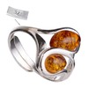 Baltic Honey Amber Sterling Silver Adjustable Ring "Milena"