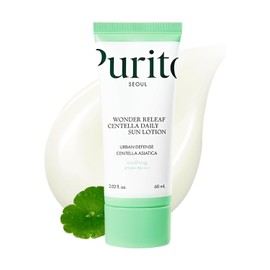 PURITO SEOUL Wonder Releaf Centella Daily Sun Lotion, SPF50+ PA++++, Korean Centella, Non White Cast, Soothing, Facial Sun Lotion, K-Beauty