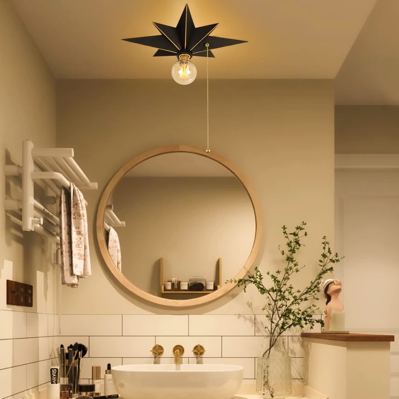 16 inch Flush Mount Ceiling Light with Pull Chain On/Off
