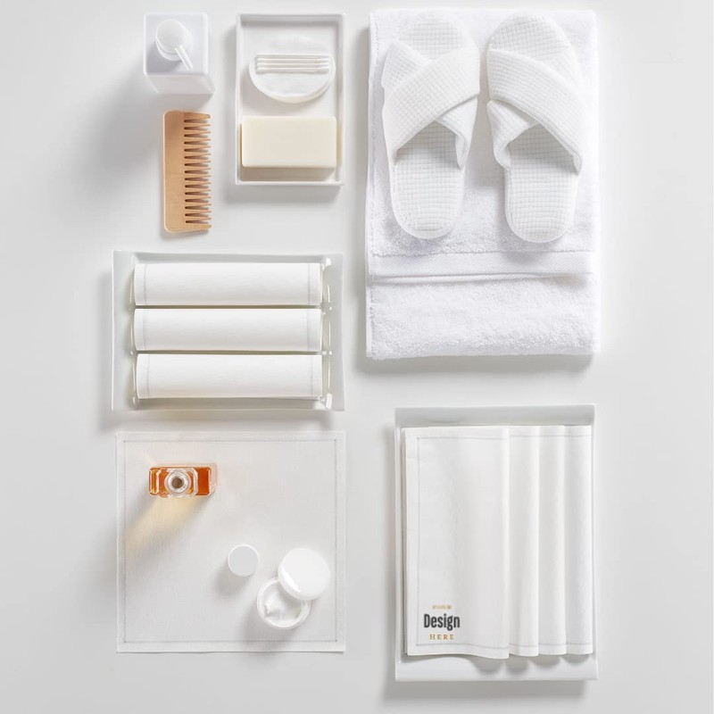 MY DRAP White Cotton Disposable Hand Towels, Create and Customize