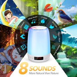 Night Lights for Kids Room,Night Light for Kids Night Lights for Bedroom,Kids Night Light Lamp Baby Night Lgiht with White Noise Nursery Nightlights for Children Boys,Clock+Battery Operated+Bluetooth