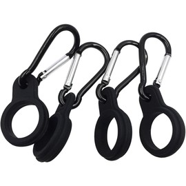 LimCryspp Hebilla De Gancho De Botella De Agua Portabotellas De Agua para Mochila Clip Porta Botella De Agua Llavero De Billar Soporte para Botella De Agua Manos Libres Llavero Anillo Black (‎Negro)