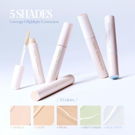 espoir Easy Blending Concealer #Blue White │5 Colors for Various Uses│Easy to Blend Due to its Fluid Texture│Long and Pointed Tip for Precise Coverage of Both Wide or Small Areas