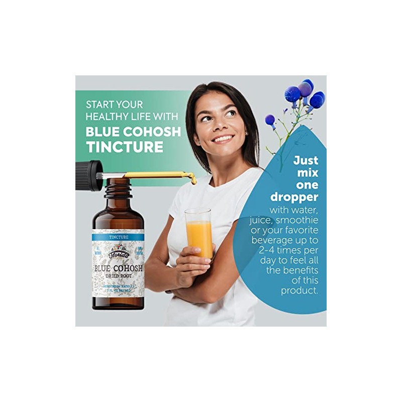 Blue Cohosh Tincture, Organic Blue Cohosh Extract (Caulophyllum Thalictroides)