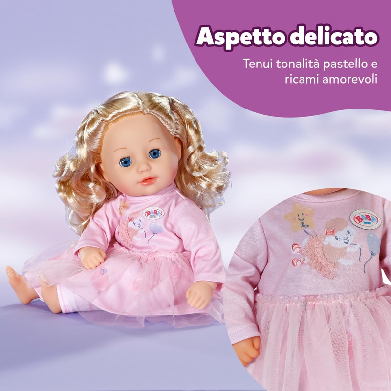 BABY born Vestitino rosa cipria – Abito per bambola con