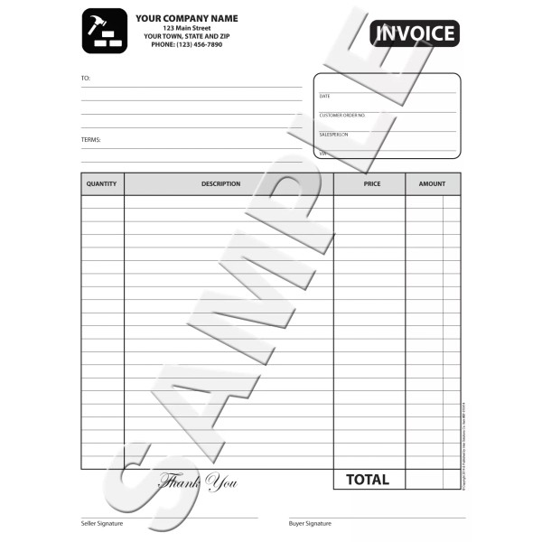 Unbranded/Generic 250 Custom Invoice / Sales Receipt / Estimate /