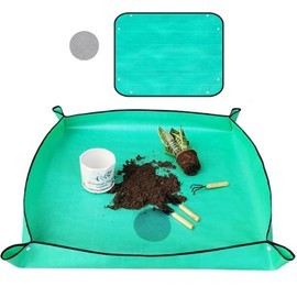 Ralleyfun Plant Repotting Mat Waterproof Gardening Mat Plant Transplanting Potting Tray for Indoor Succulent Potting Tarp Portable Thicken PE Mat Garden Work Cloth Bonsai Tools (30"x 40")