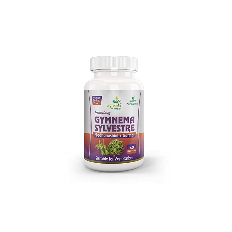 Ayushya Gymnema Sylvestre (Madhunaashini) Capsule, 500 mg Pure Extract, 60
