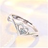 Bellitia Jewelry Platinum Plated 925 Sterling Silver Adjustable Engagement Rings