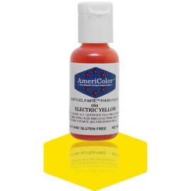 AmeriColor, Electric Yellow, 0.75 Ounce Bottle, Soft Gel Paste Food Colo