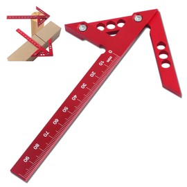 CLKE Centre Finder Centre Gauge Line Gauge 100 mm 45° 90° Centre Finder Carpenter's Ruler Line Ruler Made of Aluminium Alloy Measuring and Scribing Tool for Woodworking