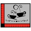 Kitchen Decoration Coffee Stencil 2 Cups - Reusable Stencil (8.5"