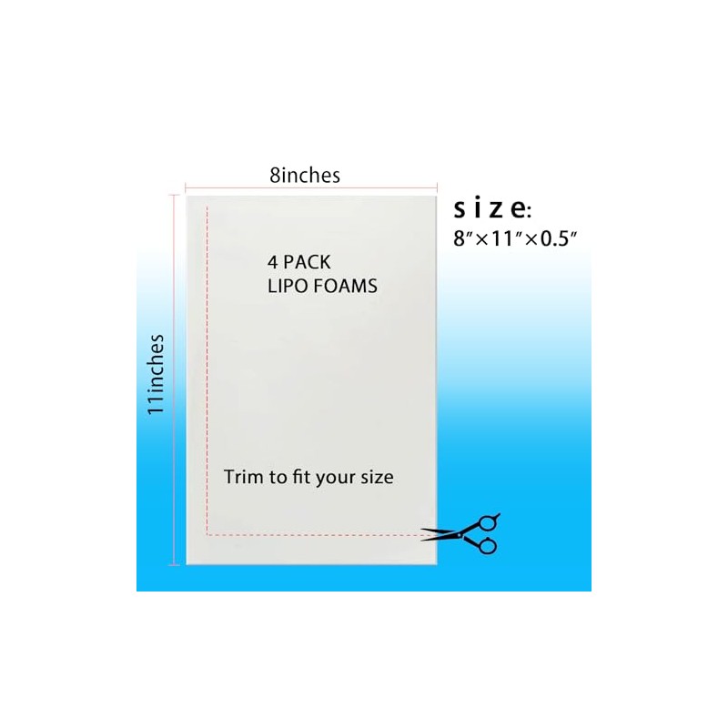 4 Pack Lipo Foam - Post Surgery Ab Board for